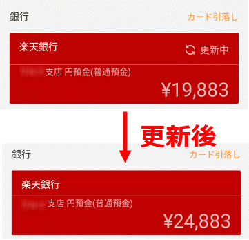 マネーフォワード更新